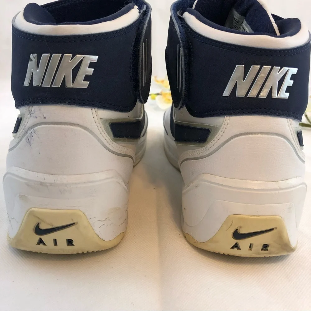 Nike Air Elite White Leather and Blue Logo Men's US 11 High Top - Picture 5 of 7